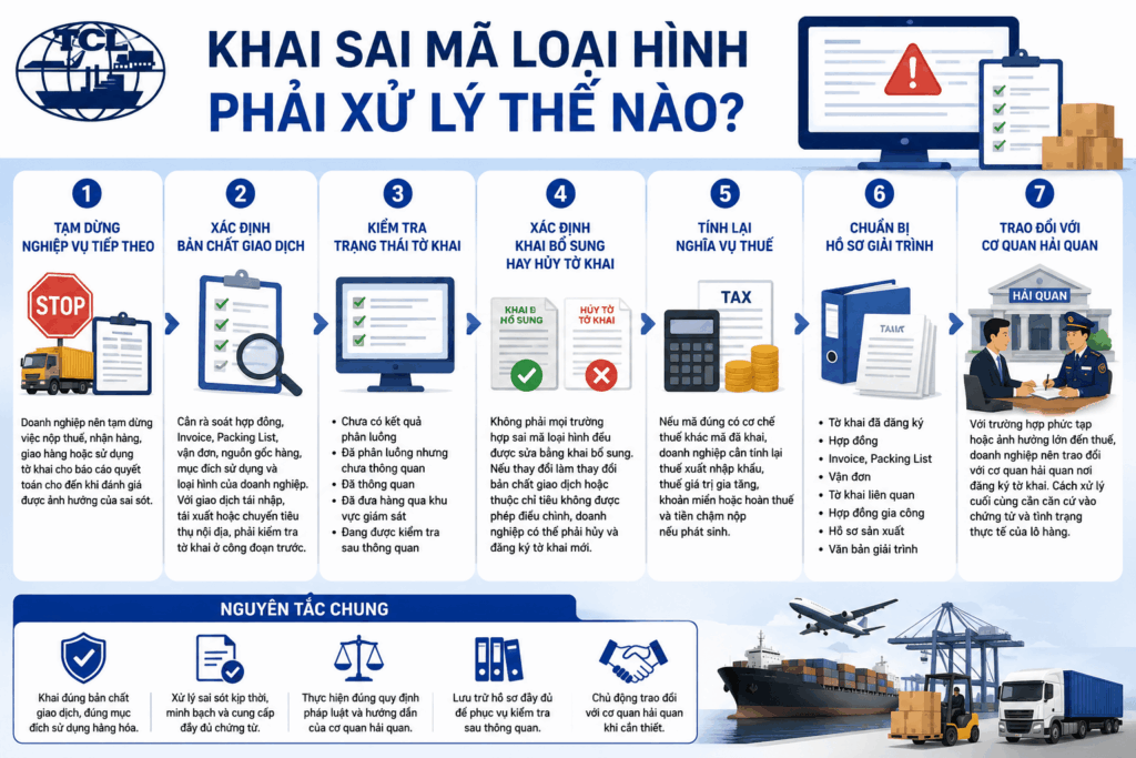 Khai sai mã loại hình phải xử lý thế nào?