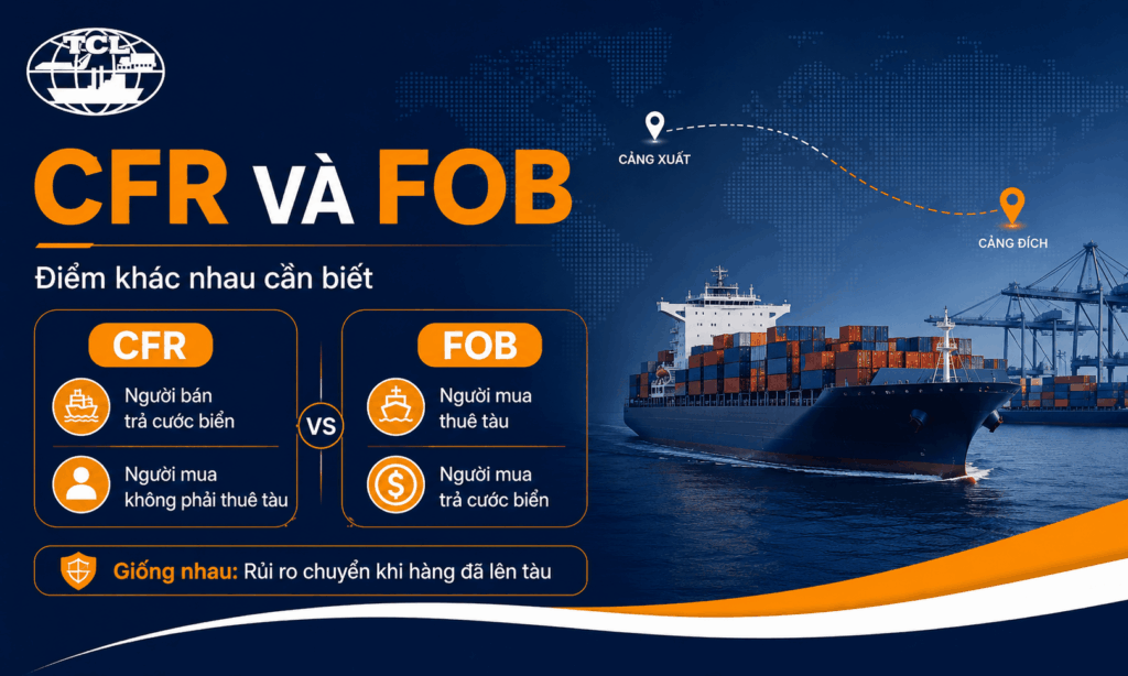 Phân biệt CFR và FOB