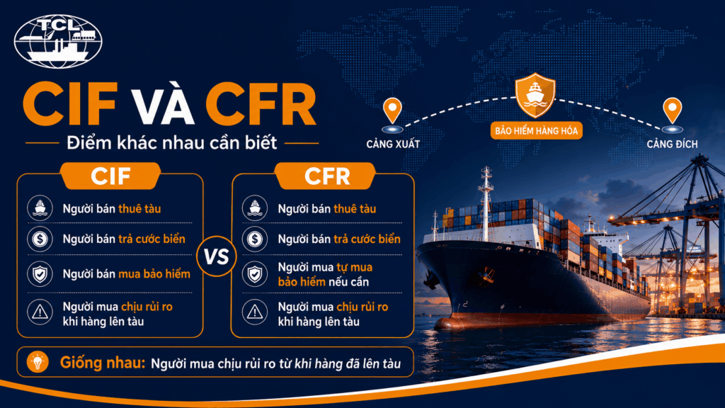 Phân biệt CIF và CFR