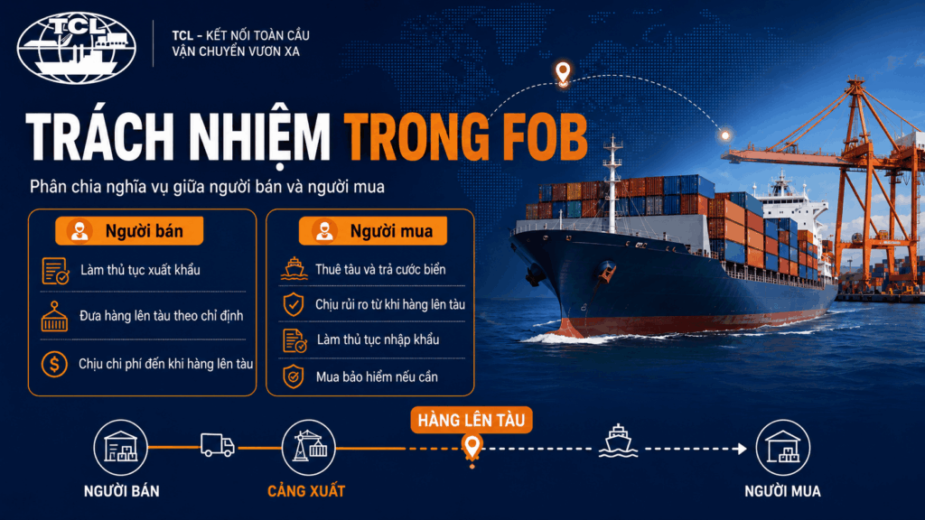 Trách nhiệm của người bán theo điều kiện FOB