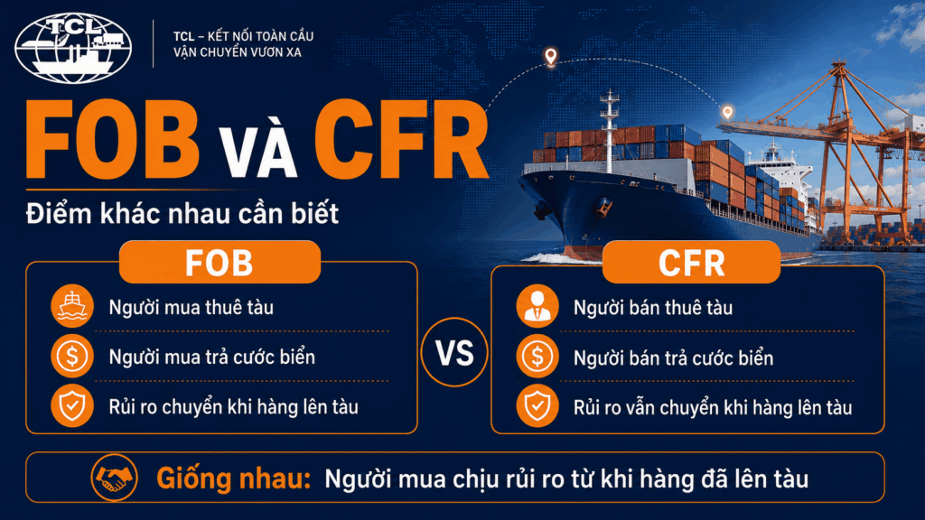 So sánh FOB, CIF và CFR theo Incoterms® 2020