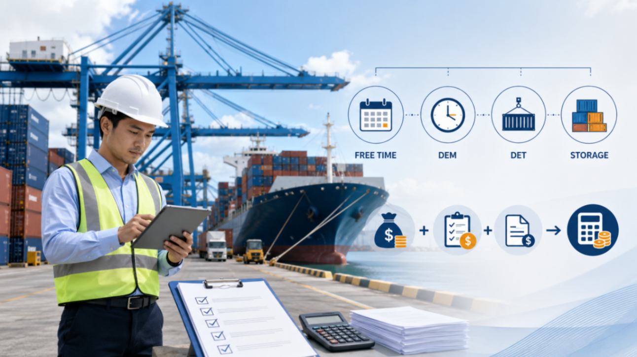 Công thức tính phí lưu container