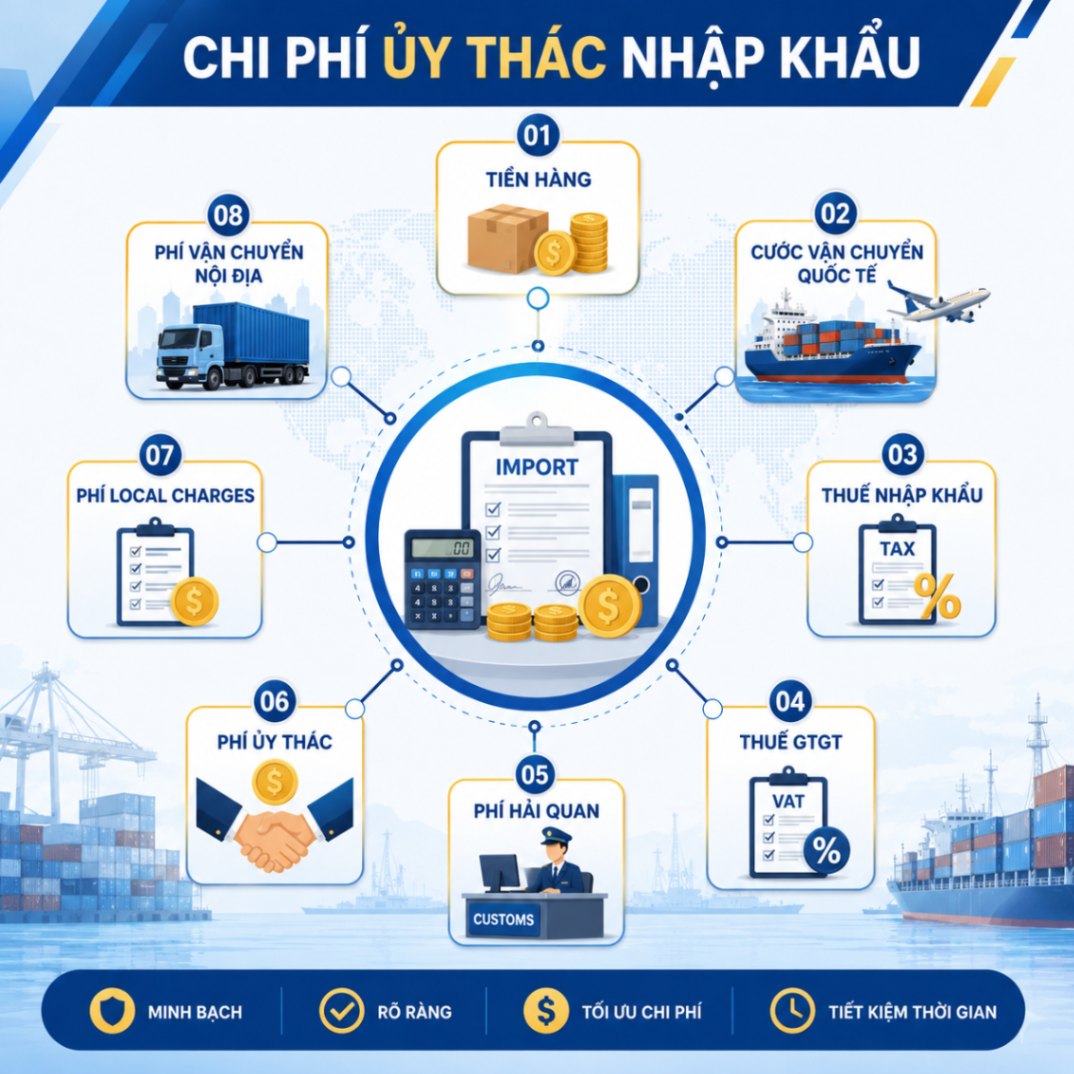 Chi phí ủy thác nhập khẩu gồm những gì?