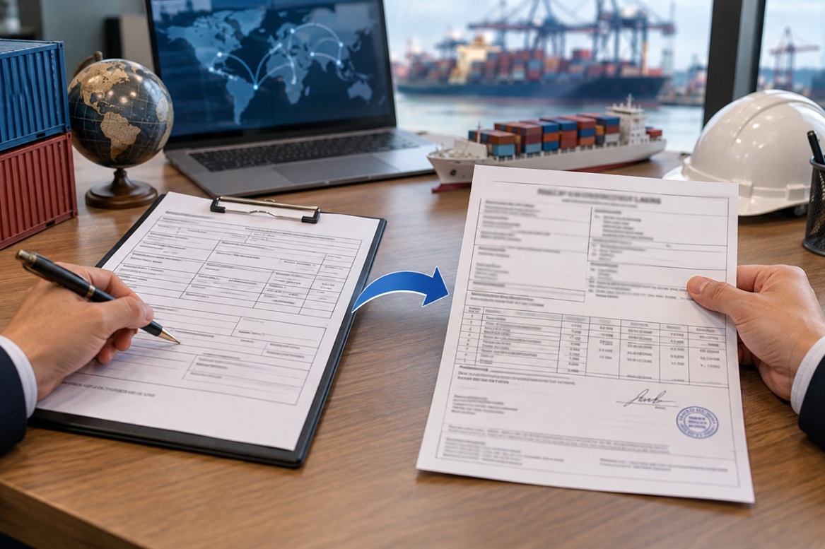Mối quan hệ giữa Shipping Instruction và Bill of Lading