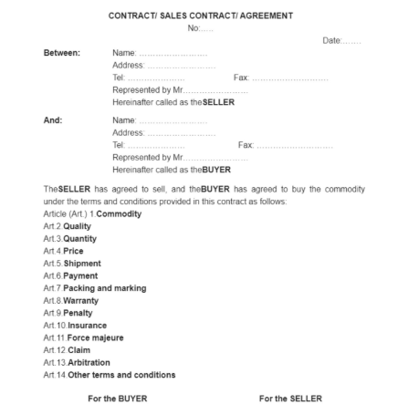 Sales Contract